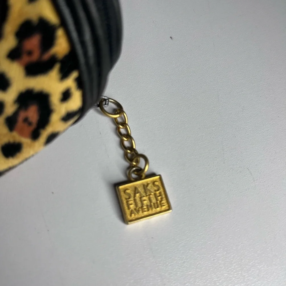 Saks Fifth Avenue Leopard Print Cosmetic Bag - Picture 2 of 3